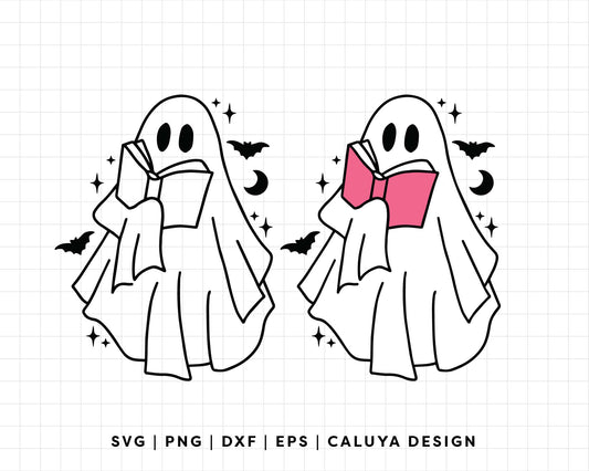 FREE Reading Ghost SVG | Sheet Ghost SVG