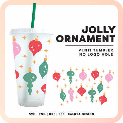 No Logo Venti Cup Wrap SVG | Jolly Ornament SVG