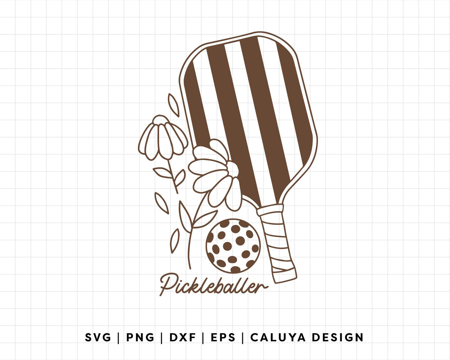 FREE Pickleballer SVG | Pickleball Outline SVG