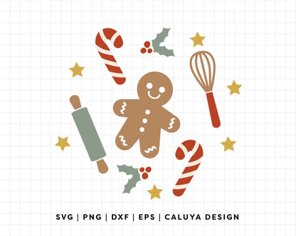 FREE Holiday Baking SVG | Gingerbread Man SVG