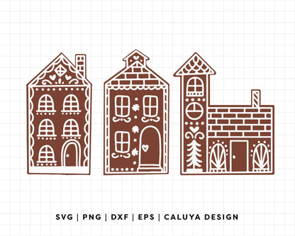 FREE Gingerbread House SVG | Hand Drawn Christmas SVG