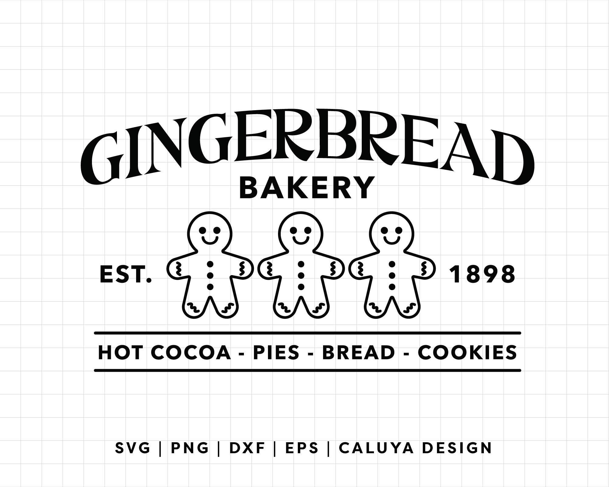 FREE Gingerbread Bakery SVG | Christmas T-Shirt SVG – Caluya Design