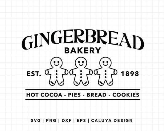 FREE Gingerbread Bakery SVG | Christmas T-Shirt SVG