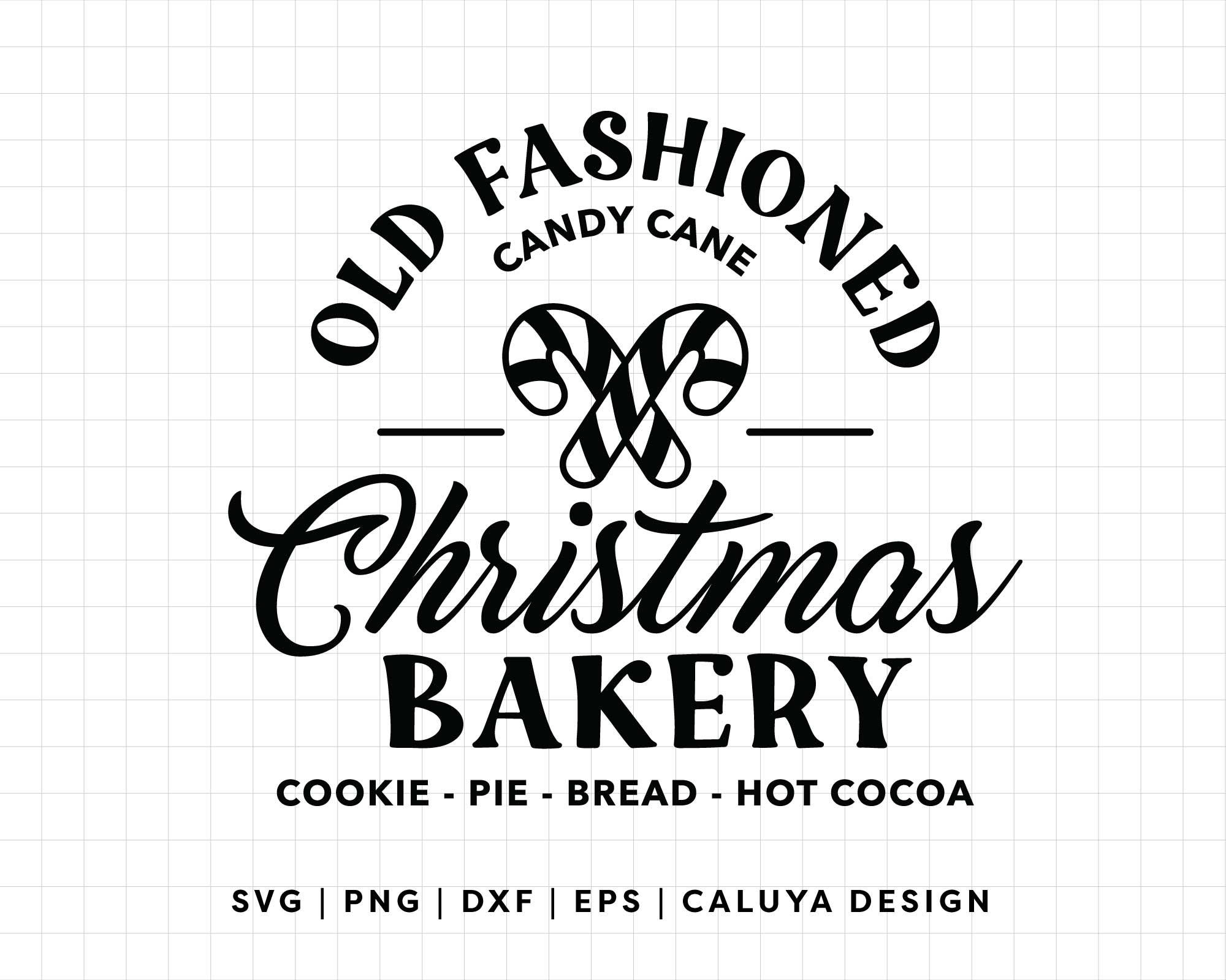 FREE Christmas Bakery SVG | Candy Cane SVG – Caluya Design