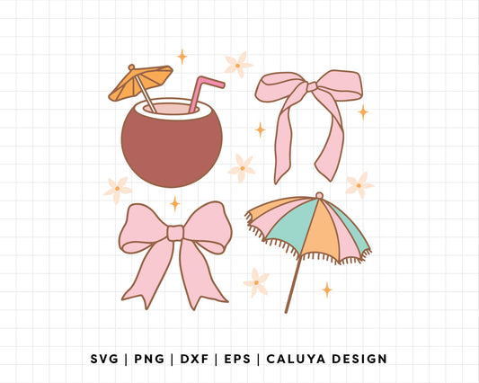 FREE Tropical Summer SVG | Bow Summer SVG