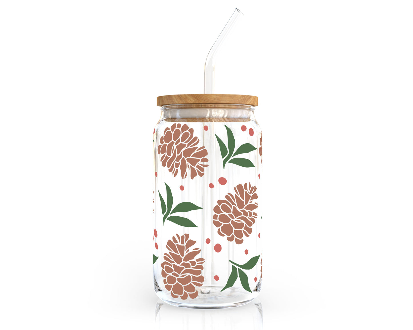 16oz Libbey Can Cup Wrap | Holiday Acorn SVG