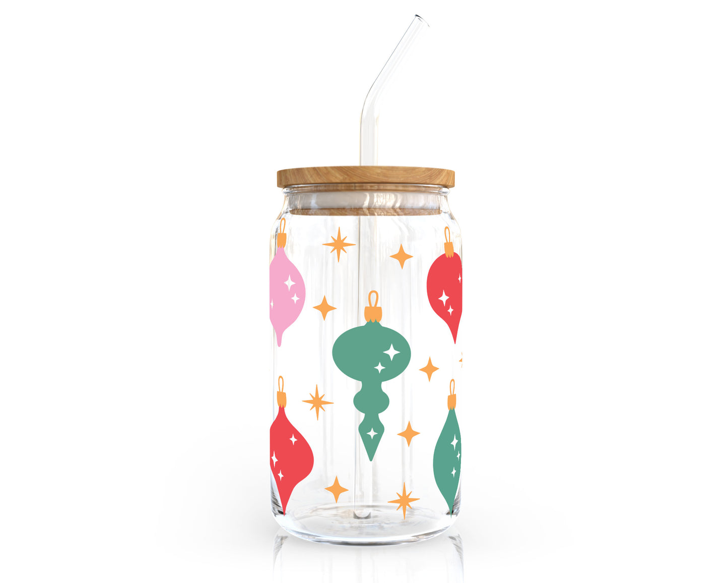 16oz Libbey Can Cup Wrap | Jolly Ornament SVG