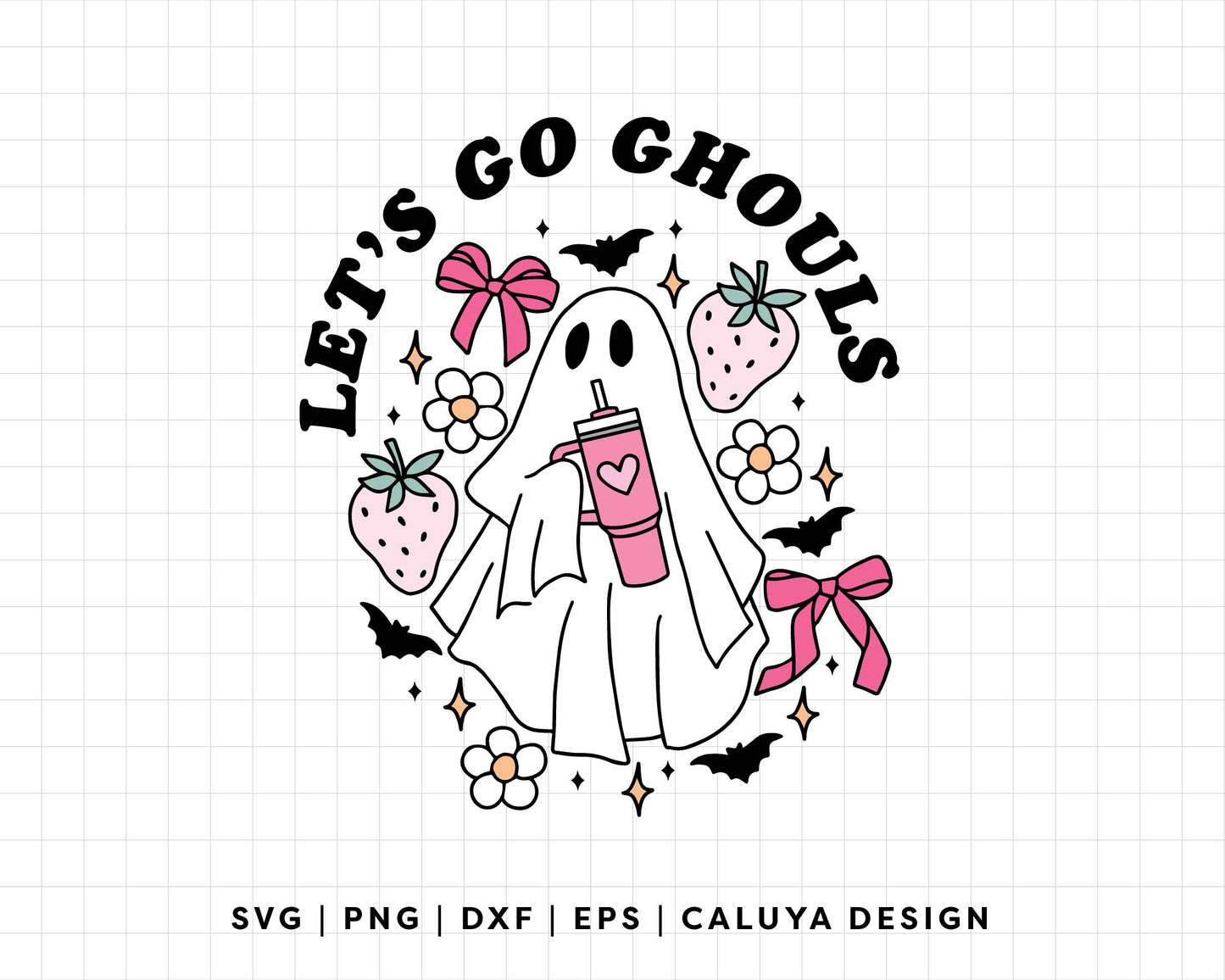 FREE Girl Ghost SVG | Let's Go Ghouls SVG