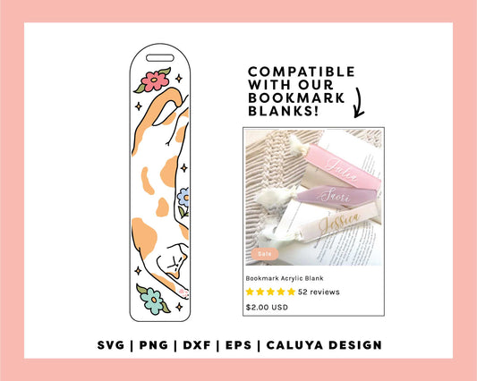 Bookmark Template SVG | Cozy Cat SVG