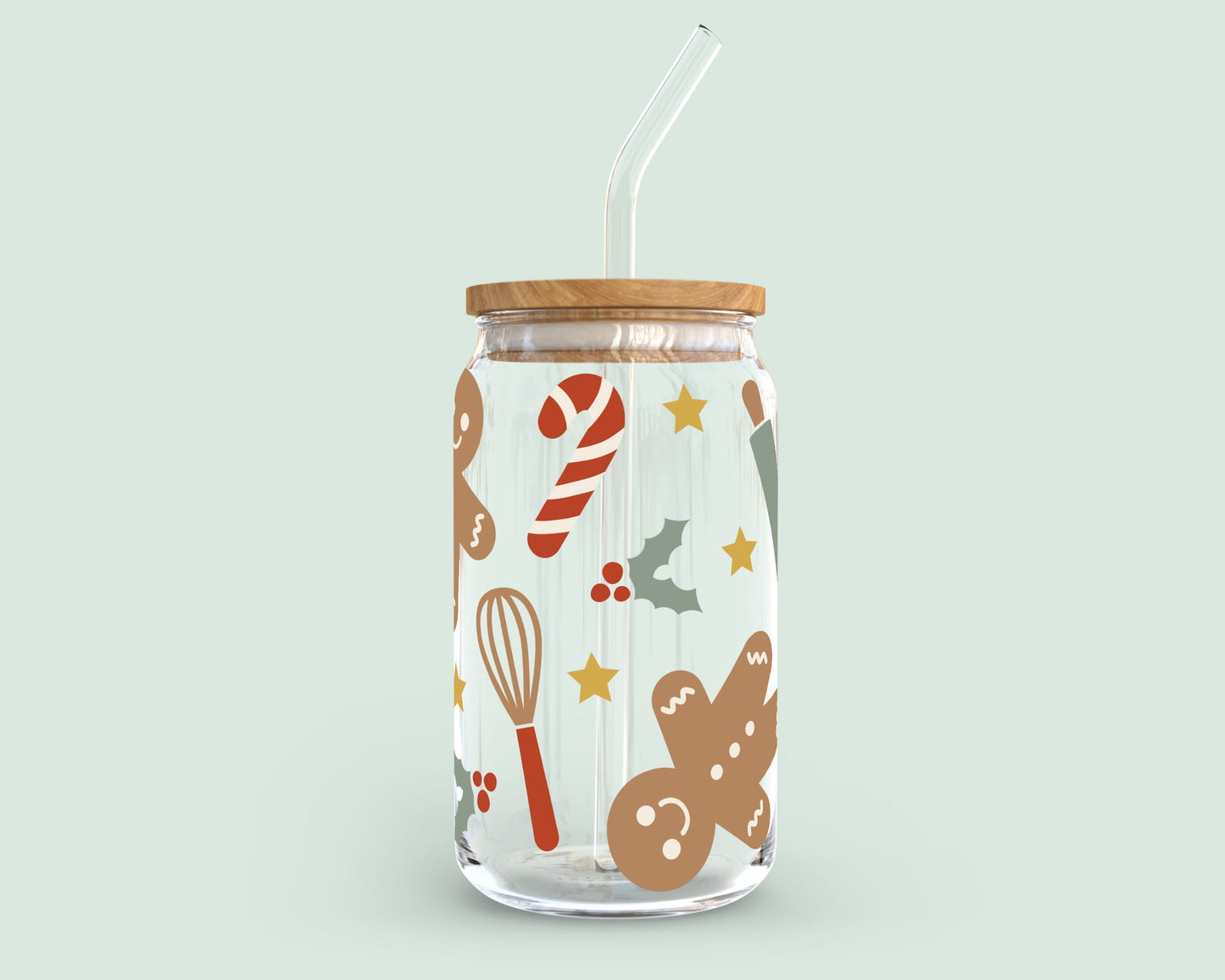 16oz Libbey Can Cup Wrap | Holiday Baking SVG