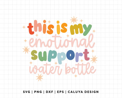 FREE Emotional Support Water Bottle SVG