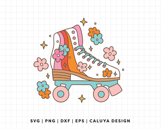 FREE Vintage Roller Skate SVG | Trendy Vintage SVG