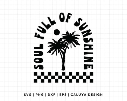 FREE Soul Full Of Sunshine SVG | Summer Palm Tree SVG