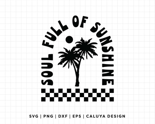 FREE Soul Full Of Sunshine SVG | Summer Palm Tree SVG