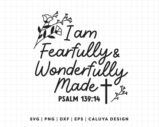 FREE Fearfully and Wonderfully Made SVG | Bible Verse SVG