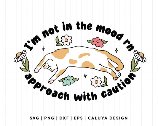 FREE Not In The Mood SVG | Cozy Cat SVG