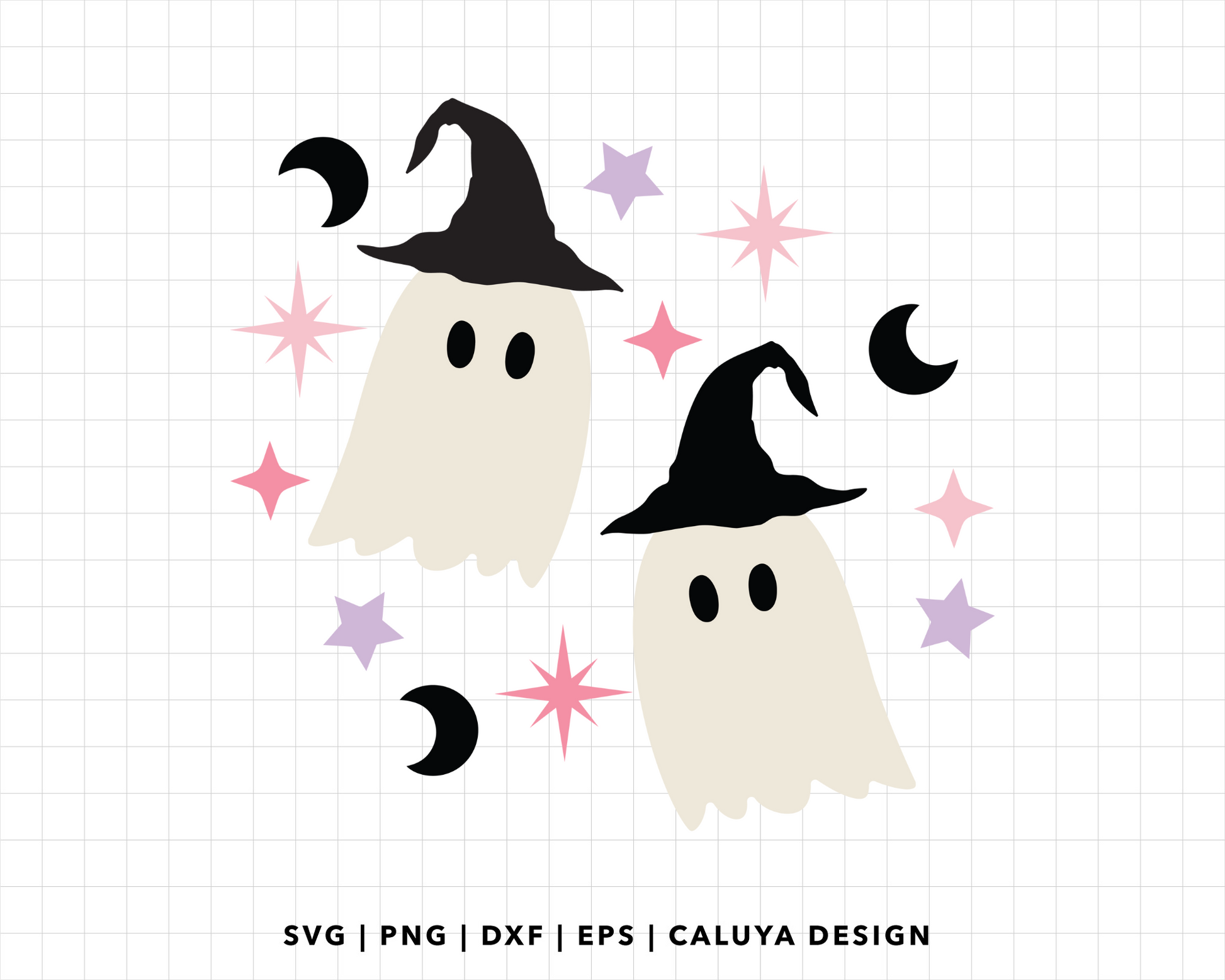 FREE Cute Ghost SVG | Ghost Witch SVG Cut File for Cricut, Cameo Silhouette | Free SVG Cut File