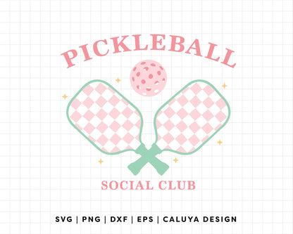 FREE Pickleball Social Club SVG | Pickleball Shirt SVG