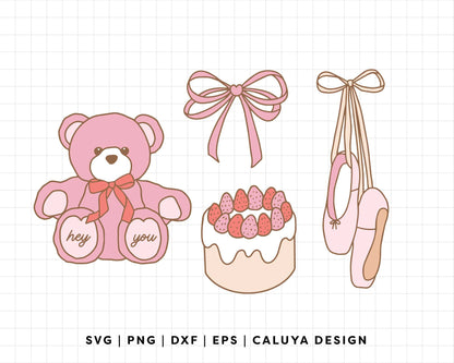 FREE Romantic Clipart Set SVG | Valentins Day SVG