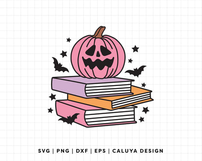 FREE Book & Spooky Pumpkin SVG | Halloween Pumpkin SVG