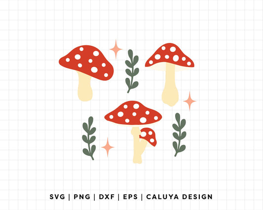 FREE Mushroom Garden SVG | Mushroom Forest SVG