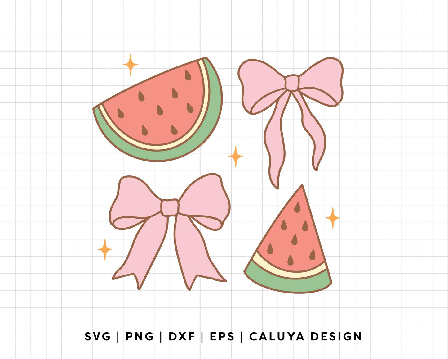 FREE Watermelon SVG | Coquette Bow SVG