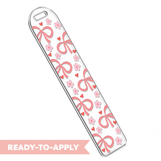 Bookmark UV DTF Decal | Floral Bow