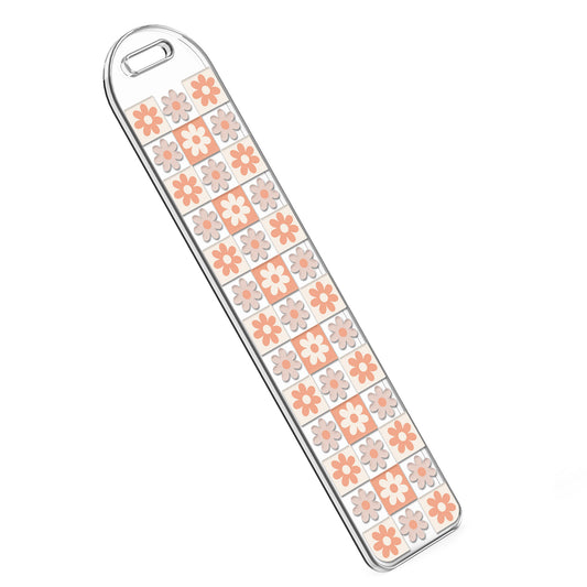Bookmark UV DTF Decal | Checkered Flower
