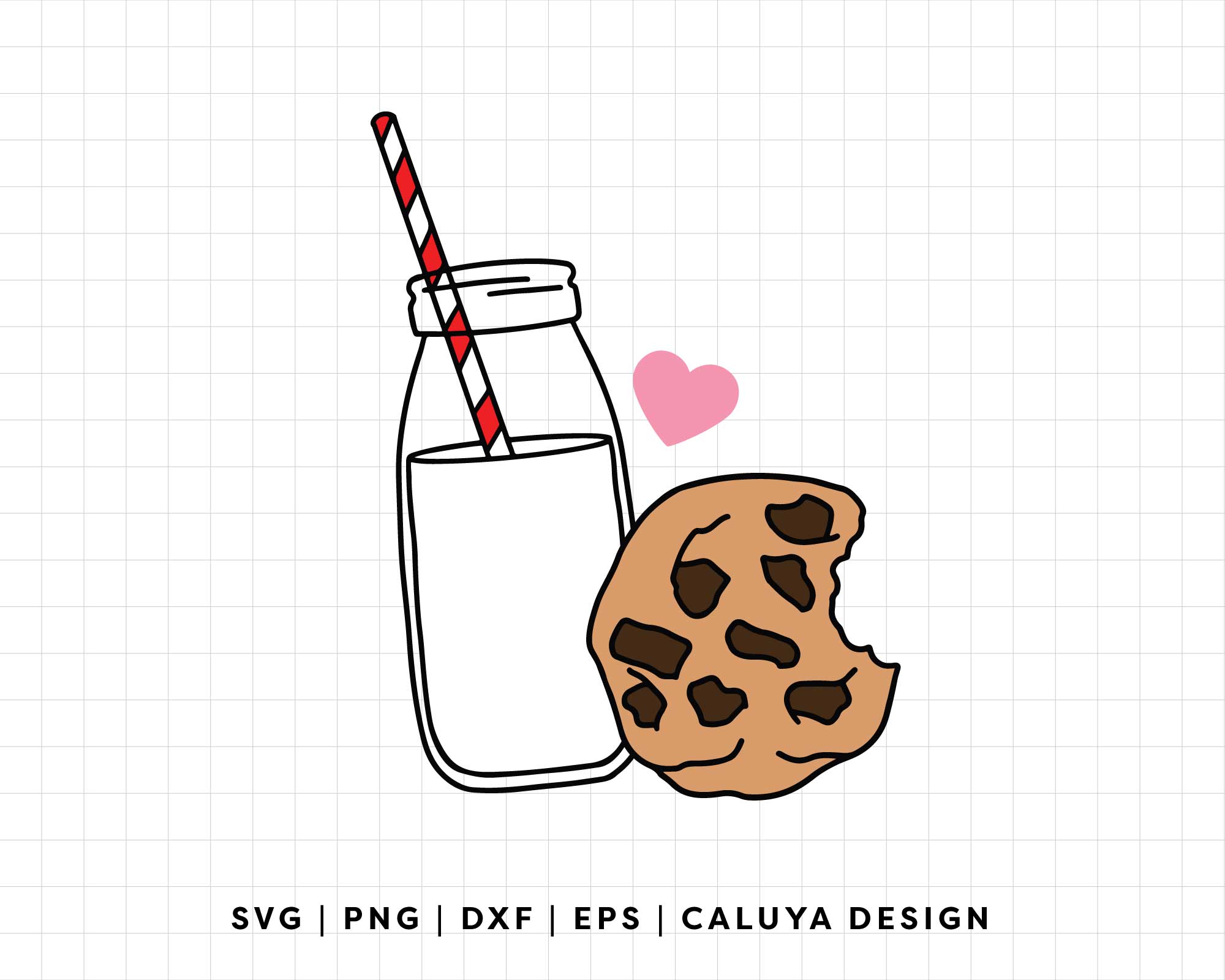 FREE Milk And Cookie SVG | Cute Cookie SVG – Caluya Design