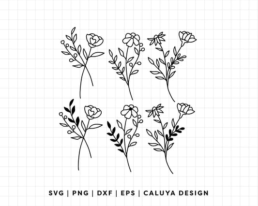 FREE Wildflower SVG | Flower Bouquet SVG