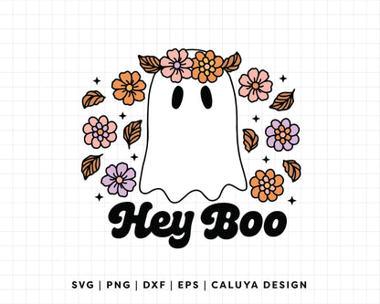 FREE Flower Crown Ghost SVG | Boo Ghost SVG