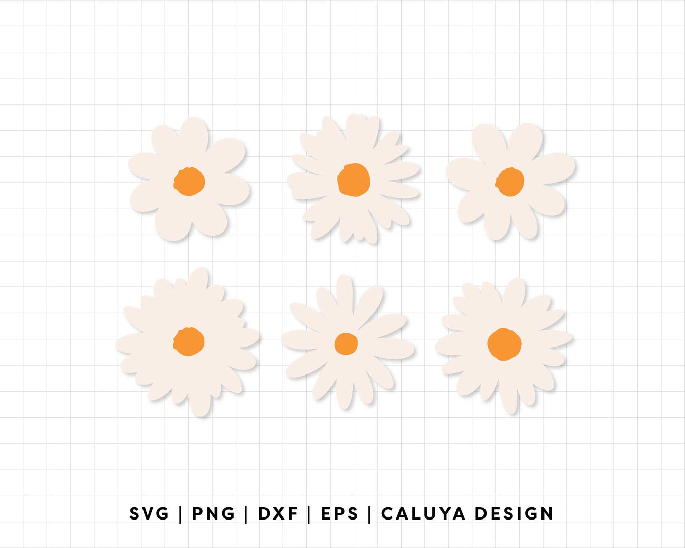 FREE Daisy Flower SVG | Simple Daisy SVG – Caluya Design