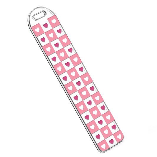 Bookmark UV DTF Decal | Checkered Heart