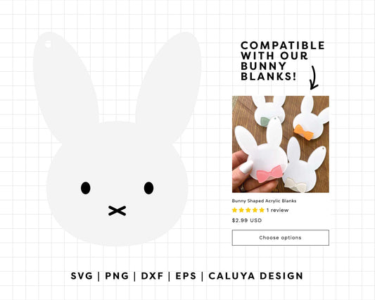 FREE Bunny Face SVG | Cute Bunny Template SVG