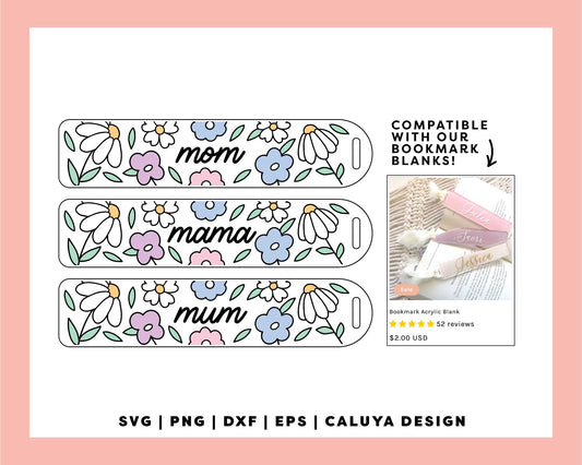 [ Digital File ] Bookmark Template SVG | Mother's Day SVG