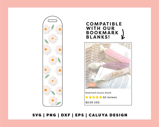 Bookmark Template SVG | Simple Daisy Flower SVG