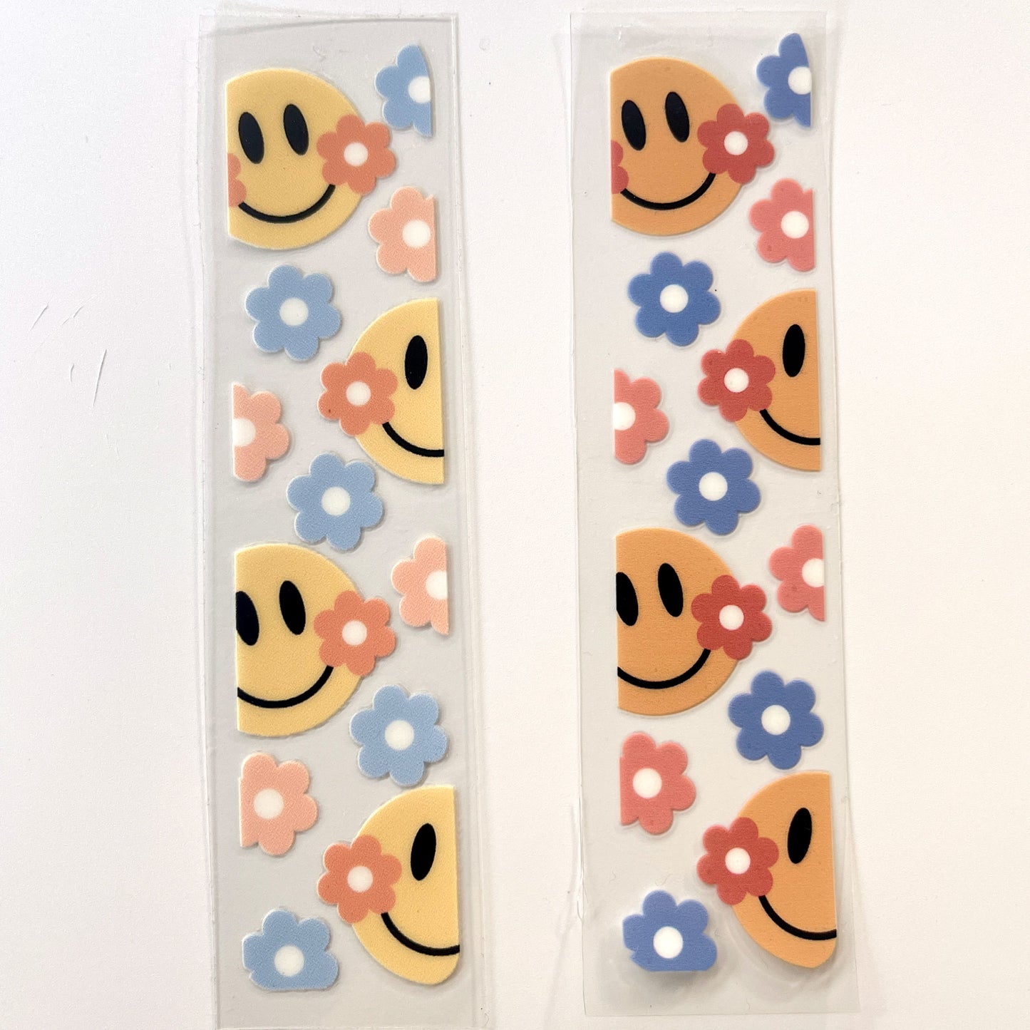 OOPSIES UV DTF | Smiley Flower Cheek Bookmark Decal