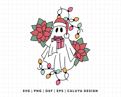 FREE Christmas Ghost SVG | Santa Ghost SVG