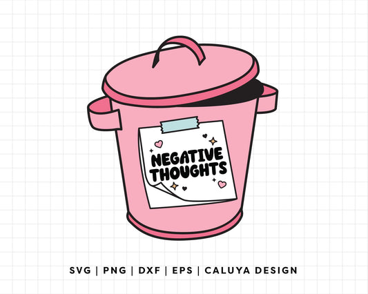 FREE Negative Thought SVG | Trash Can SVG