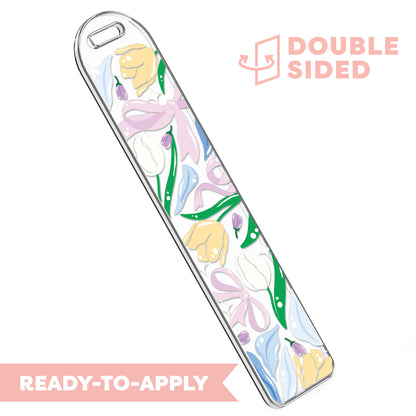 [ Double Sided ] Bookmark UV DTF Decal | Coquette Tulip