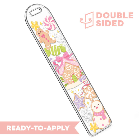 [ Double Sided ] Bookmark UV DTF Decal | Magical Gingerbread House