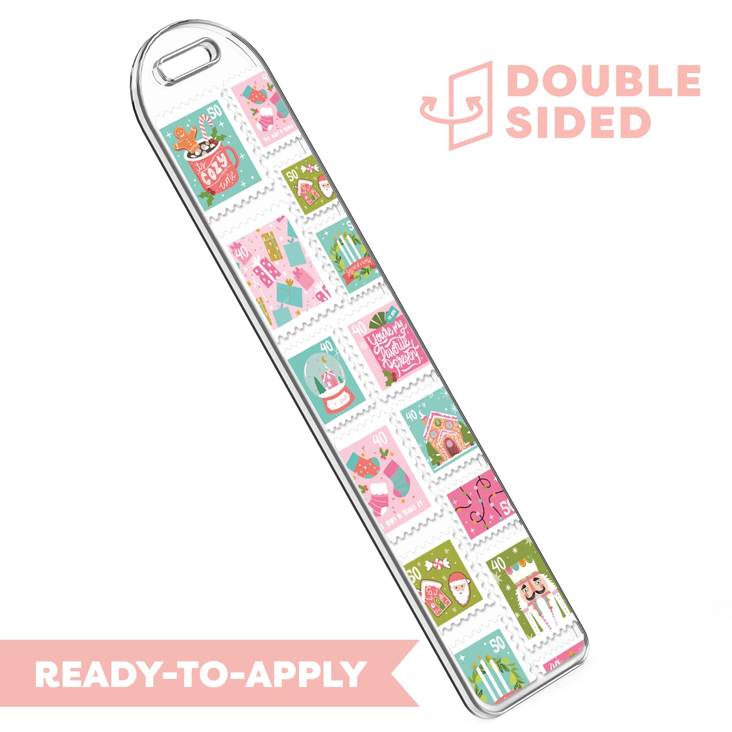[ Double Sided ] Bookmark UV DTF Decal | Holiday Express
