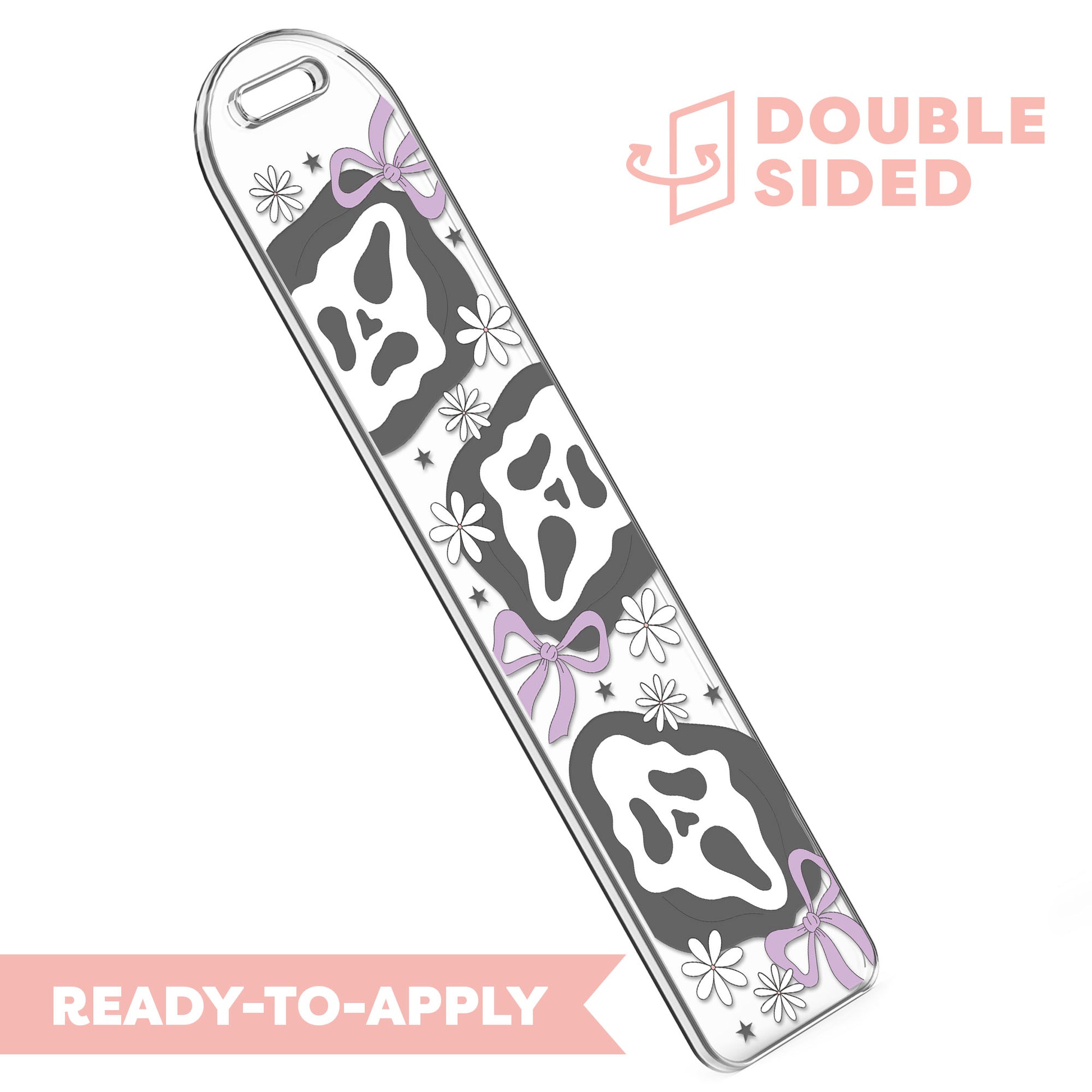 [ Double Sided ] Bookmark UV DTF Decal | Halloween Ghost