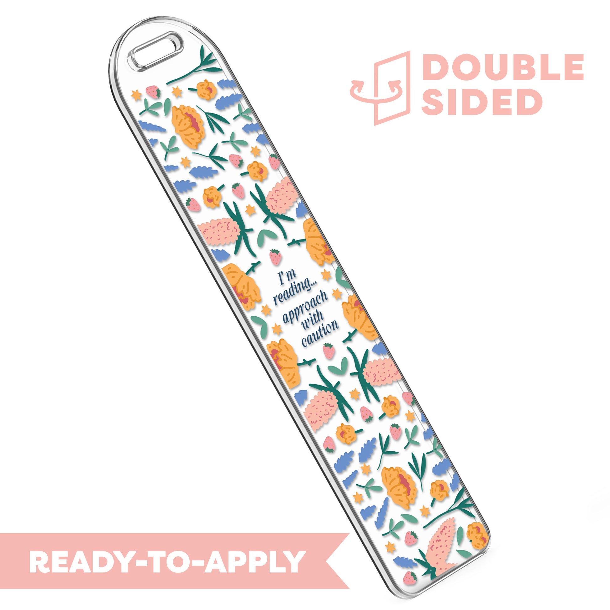 [ Double Sided ] Bookmark UV DTF Decal | Not In The Mood Approach With Caution