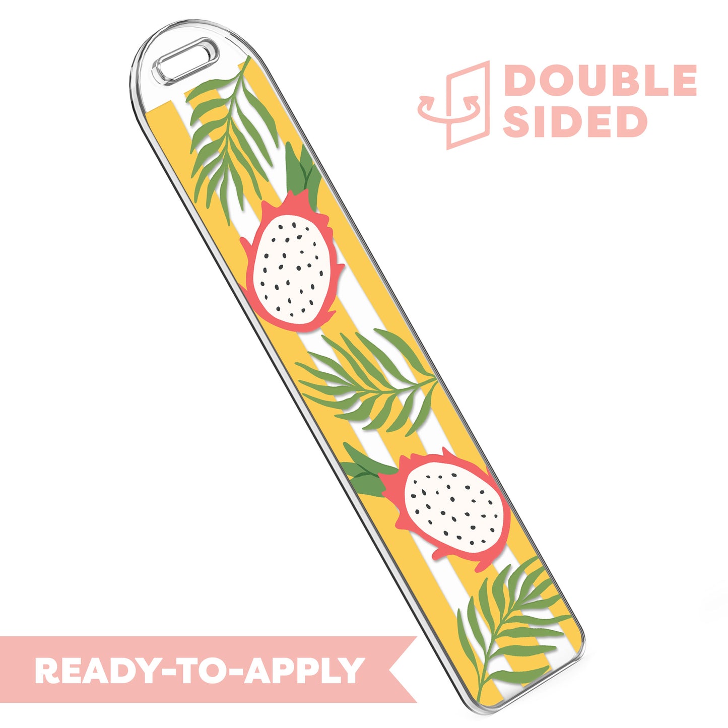 [ Double Sided ] Bookmark UV DTF Decal | Dragon Fruits Stripe