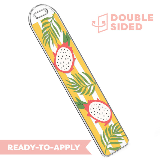 [ Double Sided ] Bookmark UV DTF Decal | Dragon Fruits Stripe