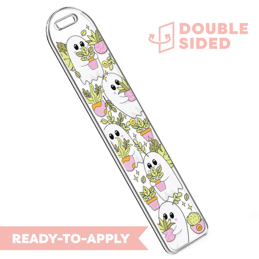 [ Double Sided ] Bookmark UV DTF Decal | House Plant Ghost