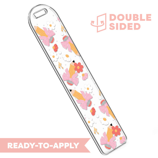 [ Double Sided ] Bookmark UV DTF Decal | Coquette Pencil