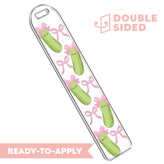 [ Double Sided ] Bookmark UV DTF Decal | Coquette Pickles