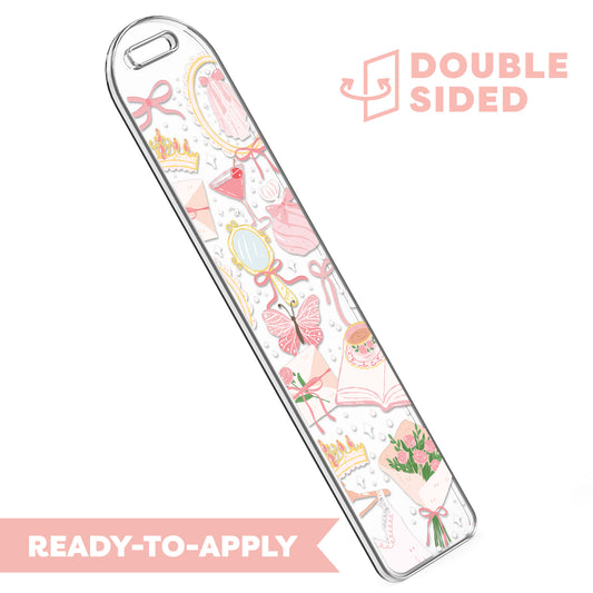 [ Double Sided ] Bookmark UV DTF Decal | Pink Bachelorette 